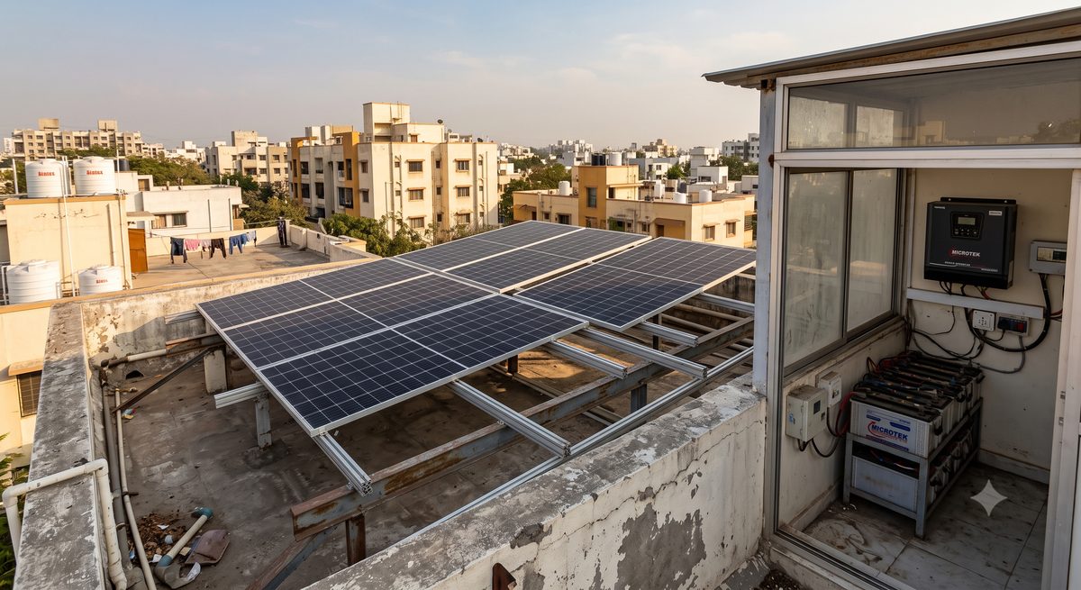 Stage 3 expanded rooftop solar installation on a residential home in Pune